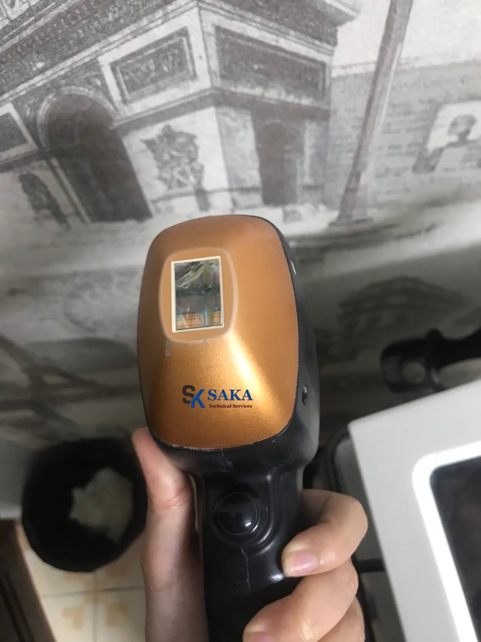 hình ảnh tay cầm xung máy triệt lông diode laser